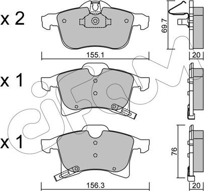 Cifam 822-539-0 - Kit pastiglie freno, Freno a disco www.autoricambi360.it