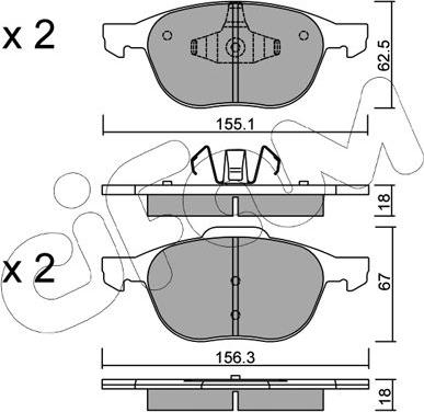 Cifam 822-534-0 - Kit pastiglie freno, Freno a disco www.autoricambi360.it