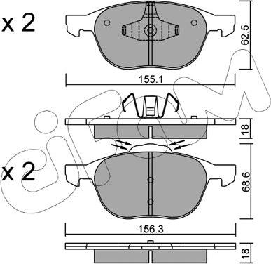 Cifam 822-534-1 - Kit pastiglie freno, Freno a disco www.autoricambi360.it