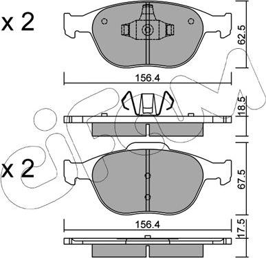 Cifam 822-533-0 - Kit pastiglie freno, Freno a disco www.autoricambi360.it