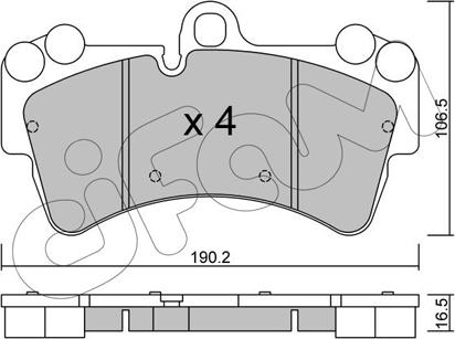 Cifam 822-654-0 - Kit pastiglie freno, Freno a disco www.autoricambi360.it