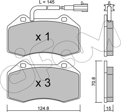 Cifam 822-651-1 - Kit pastiglie freno, Freno a disco www.autoricambi360.it