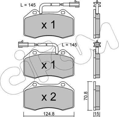 Cifam 822-651-2 - Kit pastiglie freno, Freno a disco www.autoricambi360.it