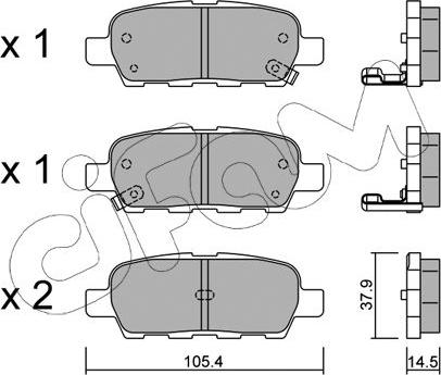 Cifam 822-612-0 - Kit pastiglie freno, Freno a disco www.autoricambi360.it