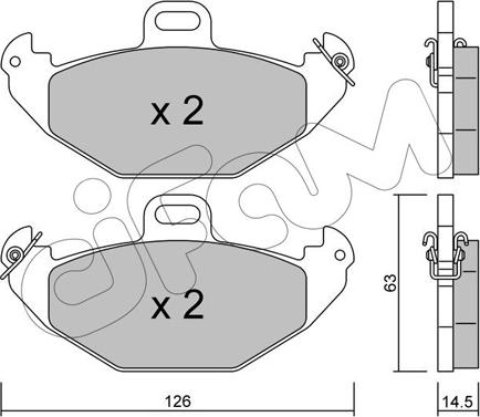 Cifam 822-634-0 - Kit pastiglie freno, Freno a disco www.autoricambi360.it