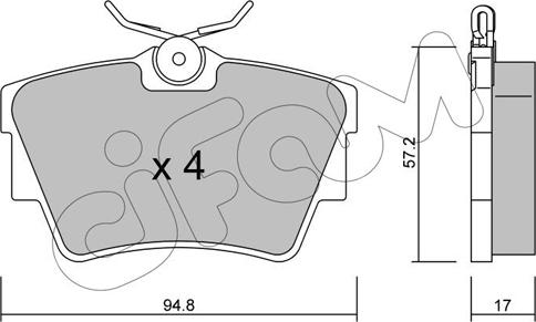 Cifam 822-635-0 - Kit pastiglie freno, Freno a disco www.autoricambi360.it