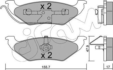 Cifam 822-624-0 - Kit pastiglie freno, Freno a disco www.autoricambi360.it
