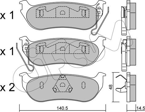Cifam 822-627-0 - Kit pastiglie freno, Freno a disco www.autoricambi360.it