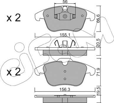 Cifam 822-675-6 - Kit pastiglie freno, Freno a disco www.autoricambi360.it