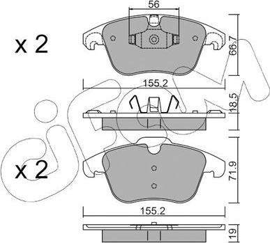 Cifam 822-675-3 - Kit pastiglie freno, Freno a disco www.autoricambi360.it