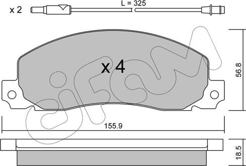 Cifam 822-098-0 - Kit pastiglie freno, Freno a disco www.autoricambi360.it