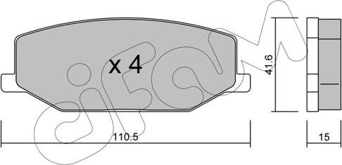 Cifam 822-097-0 - Kit pastiglie freno, Freno a disco www.autoricambi360.it