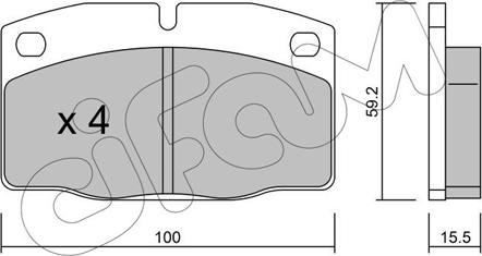 Cifam 822-044-0 - Kit pastiglie freno, Freno a disco www.autoricambi360.it