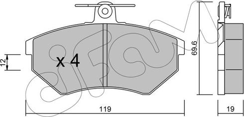 Cifam 822-050-2 - Kit pastiglie freno, Freno a disco www.autoricambi360.it