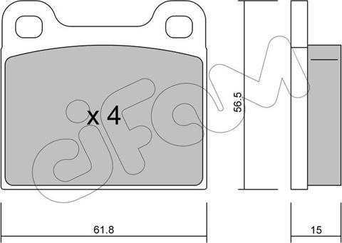 Cifam 822-003-0 - Kit pastiglie freno, Freno a disco www.autoricambi360.it