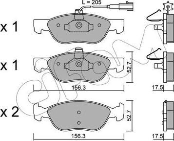 Cifam 822-082-0 - Kit pastiglie freno, Freno a disco www.autoricambi360.it