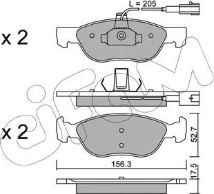 Cifam 822-082-1 - Kit pastiglie freno, Freno a disco www.autoricambi360.it