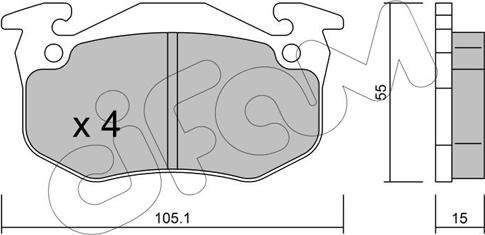 Cifam 822-036-5 - Kit pastiglie freno, Freno a disco www.autoricambi360.it
