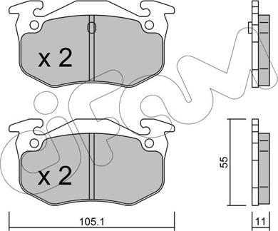 Cifam 822-038-0 - Kit pastiglie freno, Freno a disco www.autoricambi360.it