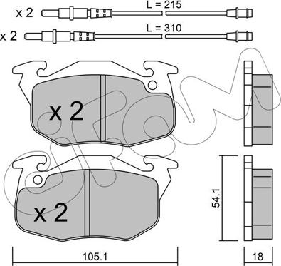 Cifam 822-037-4 - Kit pastiglie freno, Freno a disco www.autoricambi360.it