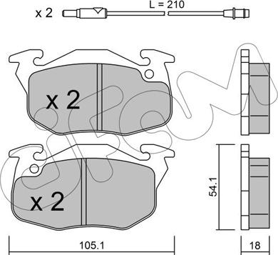 Cifam 822-037-0 - Kit pastiglie freno, Freno a disco www.autoricambi360.it