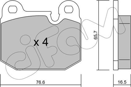 Cifam 822-027-0 - Kit pastiglie freno, Freno a disco www.autoricambi360.it