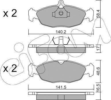 Cifam 822-077-0 - Kit pastiglie freno, Freno a disco www.autoricambi360.it