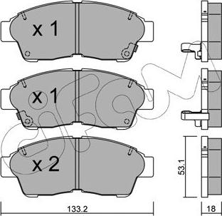 Cifam 822-149-0 - Kit pastiglie freno, Freno a disco www.autoricambi360.it