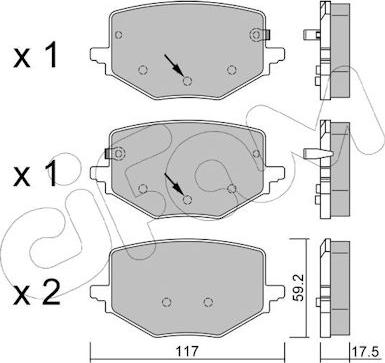 Cifam 822-1409-0 - Kit pastiglie freno, Freno a disco www.autoricambi360.it