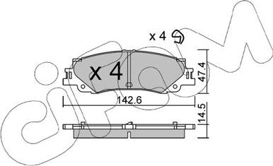 Cifam 822-1402-0 - Kit pastiglie freno, Freno a disco www.autoricambi360.it