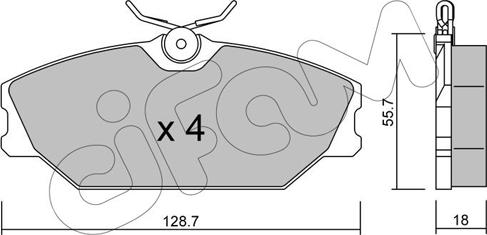 Cifam 822-142-2 - Kit pastiglie freno, Freno a disco www.autoricambi360.it
