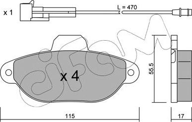 Cifam 822-159-0 - Kit pastiglie freno, Freno a disco www.autoricambi360.it
