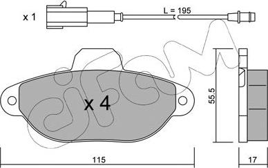 Cifam 822-159-2 - Kit pastiglie freno, Freno a disco www.autoricambi360.it