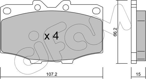 Cifam 822-109-0 - Kit pastiglie freno, Freno a disco www.autoricambi360.it
