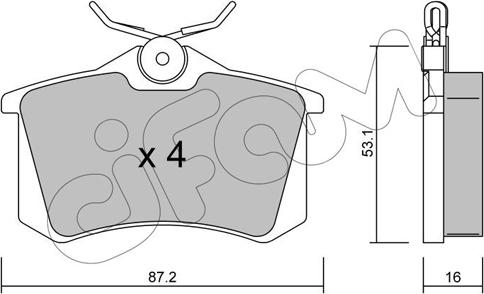 Cifam 822-100-2 - Kit pastiglie freno, Freno a disco www.autoricambi360.it