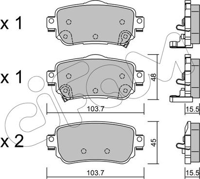 Cifam 822-1011-0 - Kit pastiglie freno, Freno a disco www.autoricambi360.it