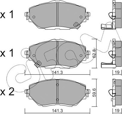 Cifam 822-1088-0 - Kit pastiglie freno, Freno a disco www.autoricambi360.it