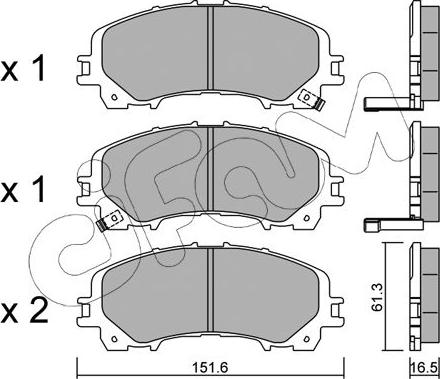 Cifam 822-1082-0 - Kit pastiglie freno, Freno a disco www.autoricambi360.it
