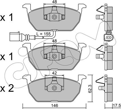 Cifam 822-1028-0 - Kit pastiglie freno, Freno a disco www.autoricambi360.it
