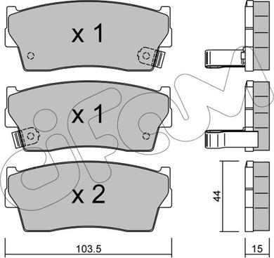 Cifam 822-116-0 - Kit pastiglie freno, Freno a disco www.autoricambi360.it