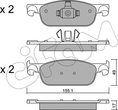Cifam 822-1109-0 - Kit pastiglie freno, Freno a disco www.autoricambi360.it