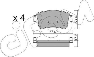 Cifam 822-1108-0 - Kit pastiglie freno, Freno a disco www.autoricambi360.it