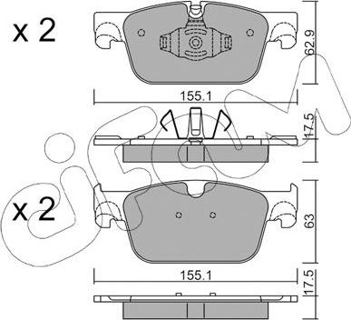 Cifam 822-1119-0 - Kit pastiglie freno, Freno a disco www.autoricambi360.it
