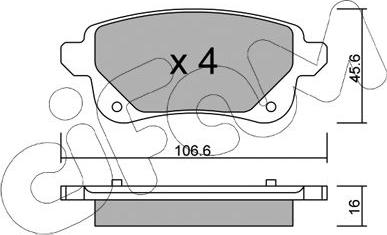 Cifam 822-1112-0 - Kit pastiglie freno, Freno a disco www.autoricambi360.it