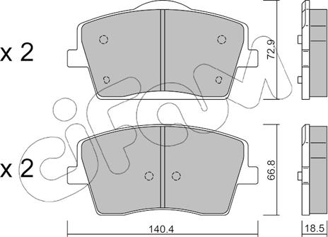 Cifam 822-1186-0 - Kit pastiglie freno, Freno a disco www.autoricambi360.it
