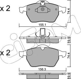 Cifam 822-118-0 - Kit pastiglie freno, Freno a disco www.autoricambi360.it