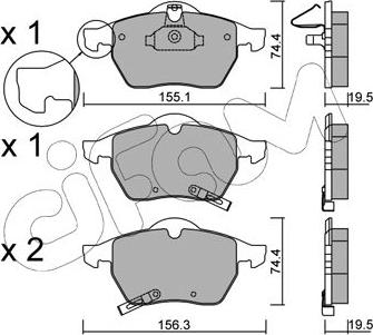Cifam 822-118-1 - Kit pastiglie freno, Freno a disco www.autoricambi360.it