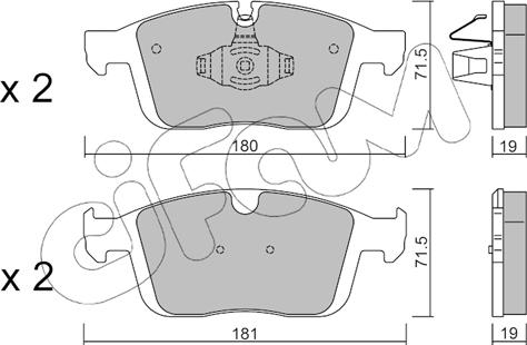 Cifam 822-1188-0 - Kit pastiglie freno, Freno a disco www.autoricambi360.it