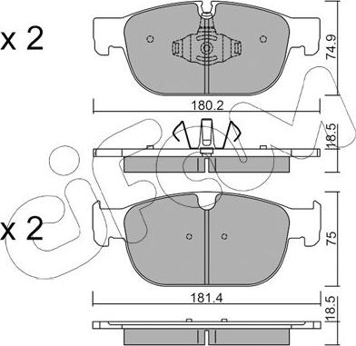 Cifam 822-1120-0 - Kit pastiglie freno, Freno a disco www.autoricambi360.it