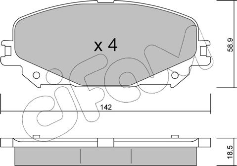 Cifam 822-1176-0 - Kit pastiglie freno, Freno a disco www.autoricambi360.it